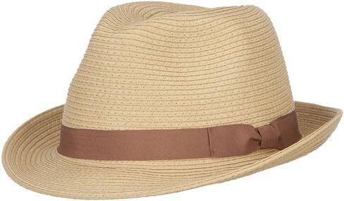 e4Hats.com Big Size Straw Fedora with Thin Grosgrain Band in Kuwait