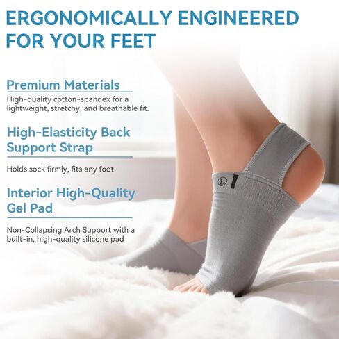 Plantar Fasciitis Relief Socks, 1 Pair Metatarsal Compression Arch Support Socks Arch Support Brace for Men Women Orthotic Sleeve with Gel Pad, Plantar Fasciitis Pain Relief in Saudi Arabia