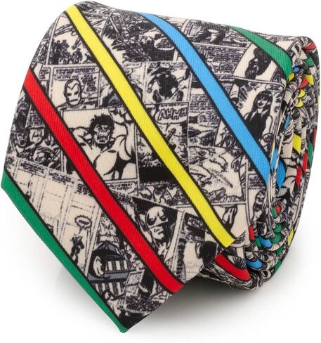Cufflinks Inc. ربطة عنق رجالية من Marvel Comic Stripe باللون البني in Kuwait