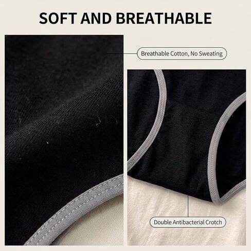 Women's Soft Cotton Bikini Panties 5-Pack, Breathable Low Rise Cheeky Underwear for Ladies in Kuwait