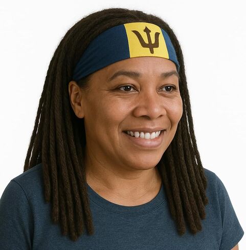 Barbados Flag Bandana – Caribbean Headwrap, Neck Gaiter, Face Mask, Scarf & Headband for Men & Women – Carnival, Festival, Travel, Beach & Outdoor Wear in Saudi Arabia