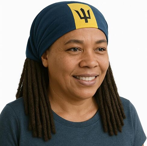 Barbados Flag Bandana – Caribbean Headwrap, Neck Gaiter, Face Mask, Scarf & Headband for Men & Women – Carnival, Festival, Travel, Beach & Outdoor Wear in Saudi Arabia