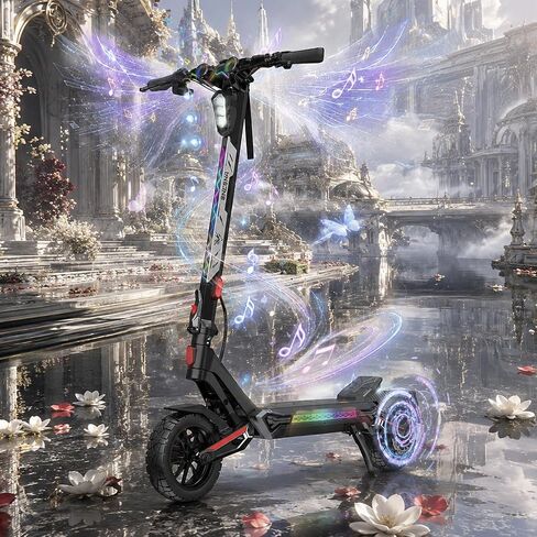 Electric Scooter Adults, 5600W Dual Motor E-Scooter, Up to 50 MPH Max Speed and 60 Miles Range, Large Display, 11" Off-Road Tires Commuting Electric Scooter for Adults with Detachable Seat in Saudi Arabia