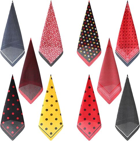 Vintage Hiphop Polkas Dots Fashion Bandana Sqaure Scarf For Men And Women Multipurpose Headband Hair Wrap Neck Head Wrap in Kuwait