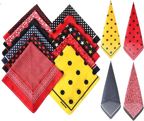 Vintage Hiphop Polkas Dots Fashion Bandana Sqaure Scarf For Men And Women Multipurpose Headband Hair Wrap Neck Head Wrap in Kuwait