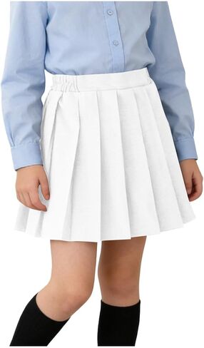 Pleated Skirt Girls Elastic Waist School Uniform Skirts Lightweight Casual Tennis Uniform Cloth for Kids Size 2-16T in Kuwait