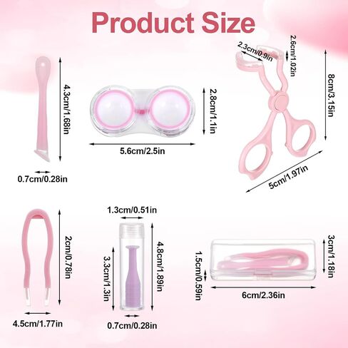 Contact Lens Applicator Tool,Plastic Eye Opener for Contacts Set,Portable Contact Lens Applicator,Contacts Len Insertion & Removal Kit for Travel,Pink in Saudi Arabia