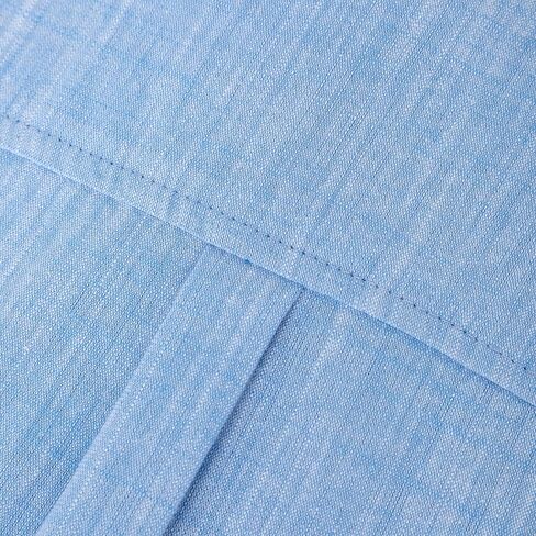 Boys Chambray Short Sleeve Shirts Toddler Linen Cotton Button Down Summer Breathable Formal Shirt for 4-12 Years in Saudi Arabia
