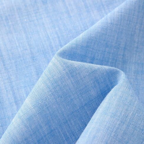 Boys Chambray Short Sleeve Shirts Toddler Linen Cotton Button Down Summer Breathable Formal Shirt for 4-12 Years in Saudi Arabia