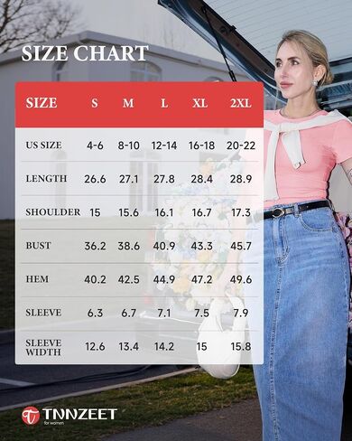 TNNZEET Basic Tees for Women - Slim Fit Short Sleeve T Shirts Crew Neck Casual Cute Y2K Clothes Trendy Crop Tops Outfits 2026 in Saudi Arabia