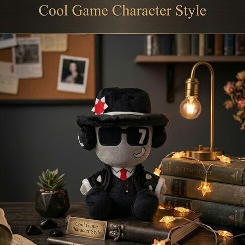 Chance Plush for Fans Collection, 8 Inch Cartoon Game Character Stuffed Animal, Mystery Suit Gambler Sentinel Plushie with Fedora & Sunglasses in Saudi Arabia