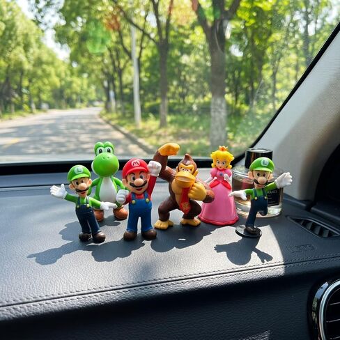 18 Pcs Mario Figurines Set, Mario Mini Collection Figures, Ideal for Cake Toppers & Party Scene Decor in Saudi Arabia