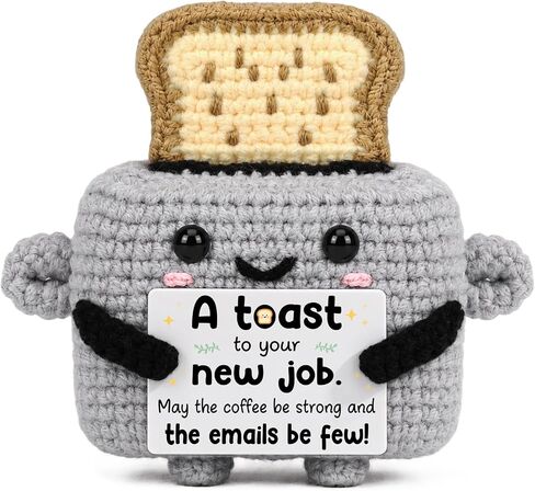 New Job Congratulations Gifts for Women Friend, Farewell Goodbye Going Away Gift for Coworkers Boss Employee, Funny Handmade Office Toaster Desk Decor,Good Luck New Beginnings Gift for Sister Daughter in Saudi Arabia