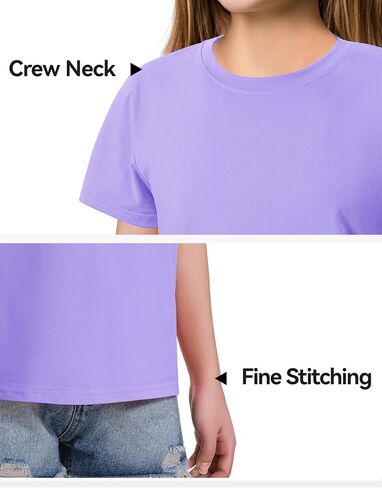 KEREDA 3 Pack Girls Flowy Shorts and 4 Pack Girls Short Sleeve Shirts Size 7-8 Years in Kuwait
