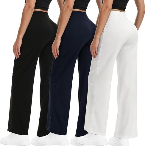 Workout Wide Flare Leggings Womens Straight Leggings High Waist Buttery Butt Lifting No Front Seam Yoga Pants in Saudi Arabia