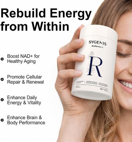 BioRenewal NAD Supplements for Women and Men | Energy Supplements for Brain Function, Muscle, Immune Support | Longevity Mix for Cellular Repair | Vegan & Gluten Free 120 Capsules in Kuwait