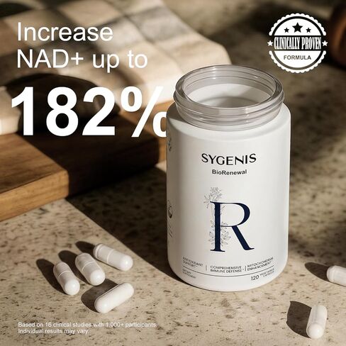BioRenewal NAD Supplements for Women and Men | Energy Supplements for Brain Function, Muscle, Immune Support | Longevity Mix for Cellular Repair | Vegan & Gluten Free 120 Capsules in Kuwait