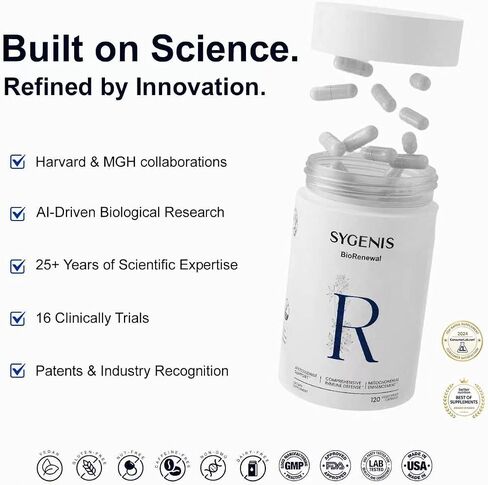 BioRenewal NAD Supplements for Women and Men | Energy Supplements for Brain Function, Muscle, Immune Support | Longevity Mix for Cellular Repair | Vegan & Gluten Free 120 Capsules in Kuwait