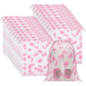 Shoe Bags for Travel, Travel Shoe Bags for Packing, Large Waterproof Portable Drawstring Travel Shoe Storage Bag Travel Essentials Women for and Men (Flowers) in Saudi Arabia