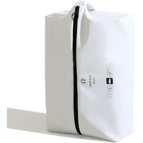 tianzong Double-Layer Fabric Wide-Opening Waterproof Travel Shoe Bag with Comfortable Handle (T400+TPU, Black) in Saudi Arabia