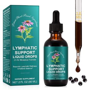 21-in-1 Lymphatic Drainage Drops， Lymphatic Support Liquid Drops with Turmeric, Elderberry & Dandelion, for Women & Men, 2 fl oz in Saudi Arabia