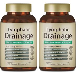 Lymphatic Drainage Capsules, 240 Capsules New Maximum Potency Formula 4 Month Supply with Dandelion Extract, Cleavers Extract - Supports Cellulite Reduction, Lymphatic Drainage & Immune Health in Kuwait