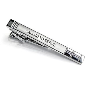Missionary Tie Clip for Men, Live to Serve Design Tie Bar with Presentation Box for Formal Wear in Saudi Arabia