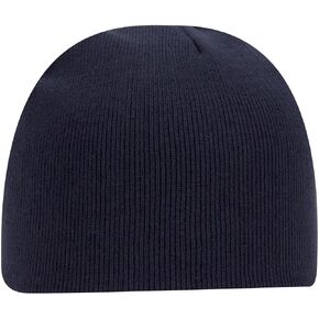 1 Pack Unisex 8 Inch Classic Knit Beanie Hat Stretch Fit Solid Color - Navy in Kuwait