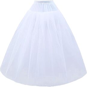 *daisysboutique* Hoopless Petticoat Crinoline Multi Layers A-Line White Tulle Underskirt Slips for Bridal Wedding Dress in Saudi Arabia