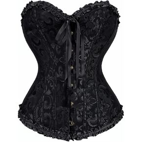Women's Vintage Lace Up Corset Top - Sexy Steampunk Gothic Bustier, Renaissance Cosplay Costume for Halloween Party in Saudi Arabia