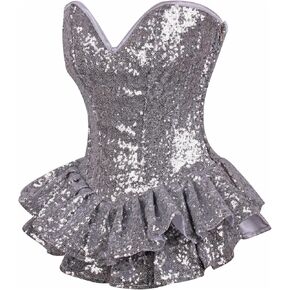 Daisy corsets Women's Top Drawer Sequin Steel Boned Mini Corset Dress in Saudi Arabia