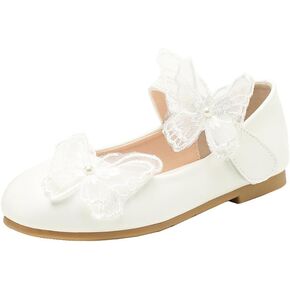 Girls Adorable Butterfly Mary Jane Ballet Flats Flower Girl Wedding Party Dress Shoes Formal Footwear for Toddler/Little Kid in Saudi Arabia