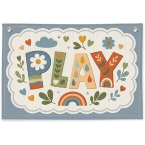 Christian Nursery Decor Canvas Wall Hanging Banner, God Says I Am Woodland Animal Bible Verse Wall Banner Flag for Kids Nursery Toddler Room Playroom Church Decor, 20x30 Inch in Saudi Arabia