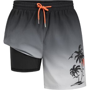 Men's Swim Trunks, Hawaiian Beach Shorts with Pockets Mens Board Shorts in Saudi Arabia