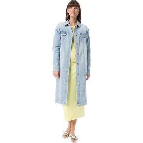 DEE OCLEPPO Women's Audry Button Front Duster Jean Jacket Standard in Saudi Arabia
