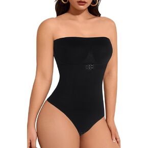 Strapless Tummy Control Shapewear Bodysuit for Women- Seamless Snatched Waist Thong Body Shaper Postpartum Slimming in Kuwait