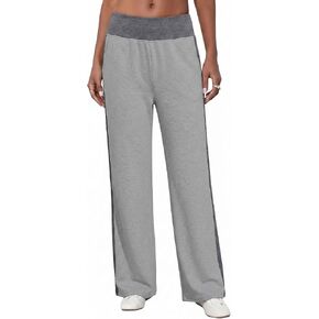 Women Wide Leg Sweatpants High Waist Striped Athletic Pants Casual Baggy Track Pants Joggers with Pockets in Saudi Arabia