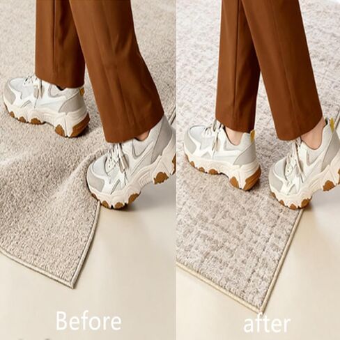 Bestac Rug Grip Tape for Hard Surface Floors - Dual-Adhesive, Removable & Reusable Anti-Slip Solution for Rugs and Carpets (12, White) in Saudi Arabia