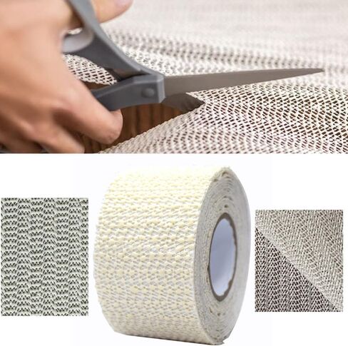 Anti-Slip Rug Tape Gripper, 0.16x9.8 FT (2" x 118") Double-Sided Carpet Gripper Pad, Non-Slip Rug Holder for Hardwood Floors, Tiles, Keeps Rugs in Place, No More Sliding or Wrinkles in Saudi Arabia