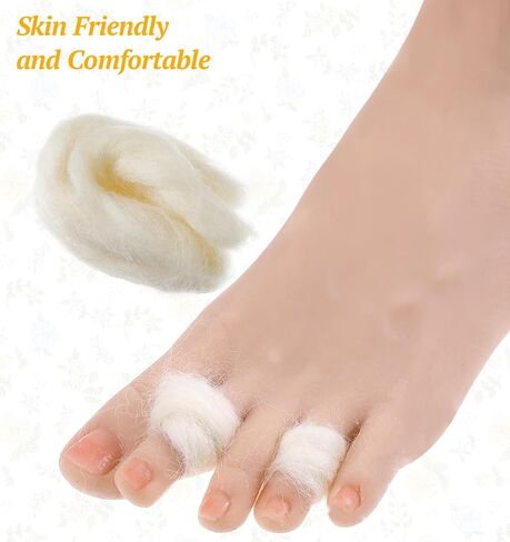 8PCS Lambs Wool for Toes, Soft Lambs Wool for Pointe Shoes Wool Lambswool for Toes to Prevent Corns, Blisters & Calluses (Beige) in Saudi Arabia