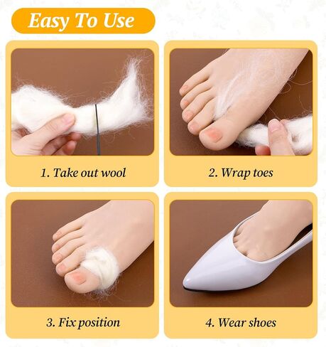 8PCS Lambs Wool for Toes, Soft Lambs Wool for Pointe Shoes Wool Lambswool for Toes to Prevent Corns, Blisters & Calluses (Beige) in Saudi Arabia
