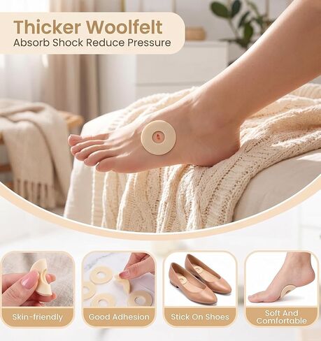 60Pcs Donut Pads for Feet, Soft Callus Cushions for Feet, Foot Callus Pads for Corn & Callus Daily Care, Unisex Foot Comfort Pads in Saudi Arabia