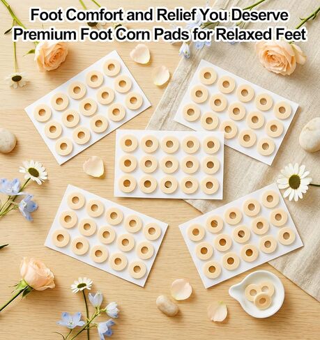 60Pcs Donut Pads for Feet, Soft Callus Cushions for Feet, Foot Callus Pads for Corn & Callus Daily Care, Unisex Foot Comfort Pads in Saudi Arabia