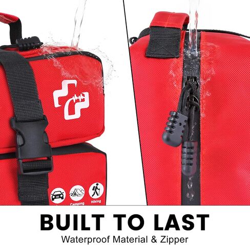 450 Piece Premium First Aid Kit, Water-Resistant Emergency Medical Kit with MOLLE System for Car, Home, Travel, Camping, Hiking & Outdoor Preparedness in Saudi Arabia