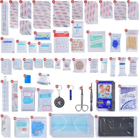 450 Piece Premium First Aid Kit, Water-Resistant Emergency Medical Kit with MOLLE System for Car, Home, Travel, Camping, Hiking & Outdoor Preparedness in Saudi Arabia