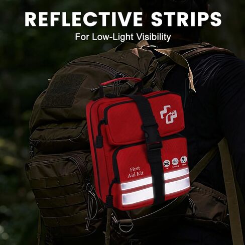 450 Piece Premium First Aid Kit, Water-Resistant Emergency Medical Kit with MOLLE System for Car, Home, Travel, Camping, Hiking & Outdoor Preparedness in Saudi Arabia