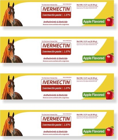 Horse Paste 1.87% – 4 Pack (6.08g Each) Apple Flavored Oral for Horses in Kuwait