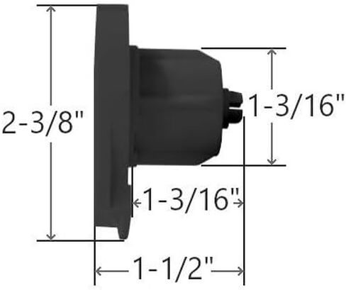 قابض الظل الدوار RollEase R8 لأنبوب 1.25 بوصة (R8C03BK) (أسود) in Kuwait