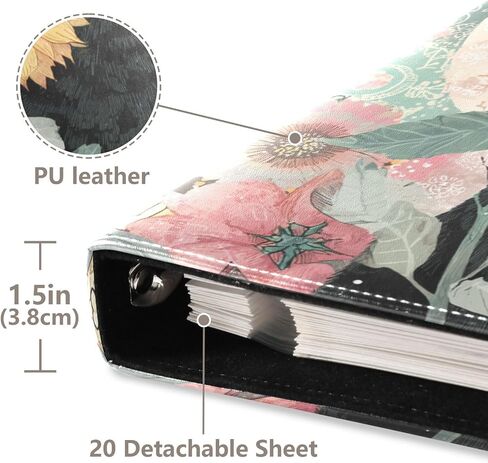 JIPONI Sunflower Cat Large Photo Album, DIY Leather Cover Scrapbook Albums for 4x6 5x7 6x8 Pictures, Self Adhesive Memory Book for Pet, Baby, Family in Saudi Arabia