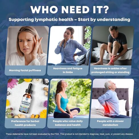LUCNVEM Liposomal Lymphatic Drainage Drops – 9 in 1 Organic Lymphatic Drainage Drops with Echinacea, Burdock Root, Dandelion, Milk Thistle for Lymphatic Health & Immune Support, Sugar Free, 2 Fl Oz in Saudi Arabia